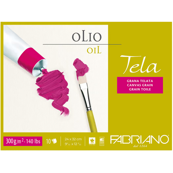 Bloc pictura Ulei 24 x 32 cm, 300g/mp, 10 file, FABRIANO Tela Olio - Papet
