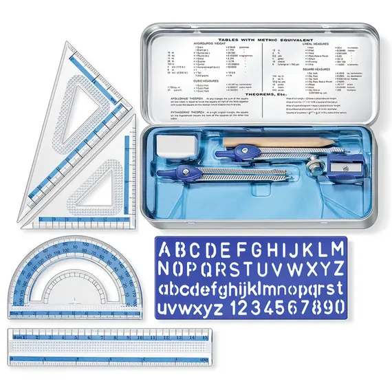Trusa Geometrie in cutie metalica STAEDTLER - Papet