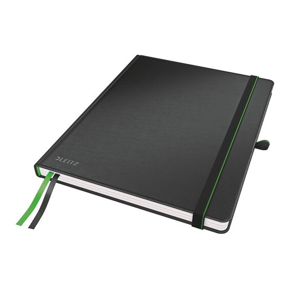 Caiet A5 dictando, coperta fina si elastic, 80 file, 100 gm/mp, LEITZ iPAD Negru - Papet