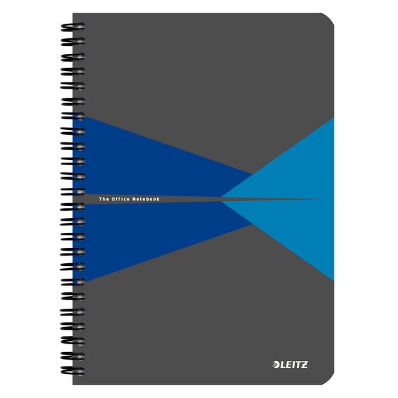 Caiet A5 matematica cu spirala, coperta plastic PP, 90 file, 90g/mp, LEITZ Office, ALEGE CULOAREA: Albastru - 2Papet