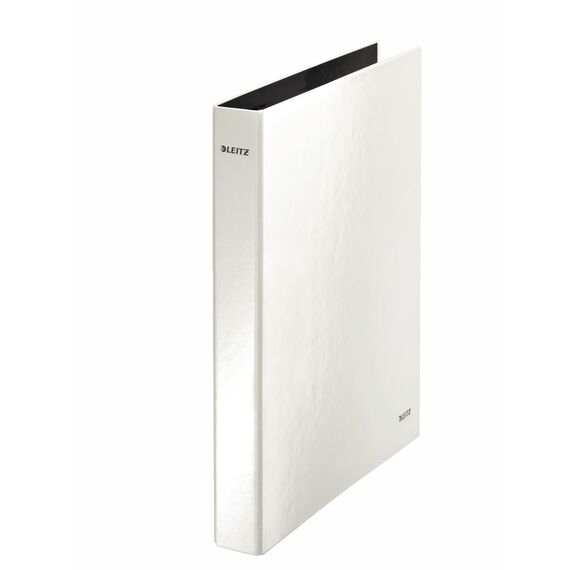 Caiet mecanic A4 cu 4 inele, 25 mm, LEITZ WOW Metalizat, ALEGE CULOAREA: Alb - 3Papet