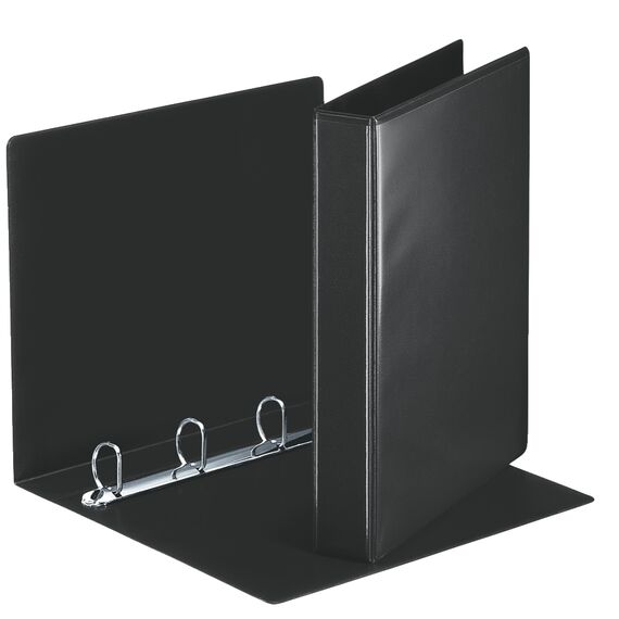 Caiet mecanic A4 cu 4 inele, 30 mm, ESSELTE Panorama, ALEGE CULOAREA: Negru - 2Papet
