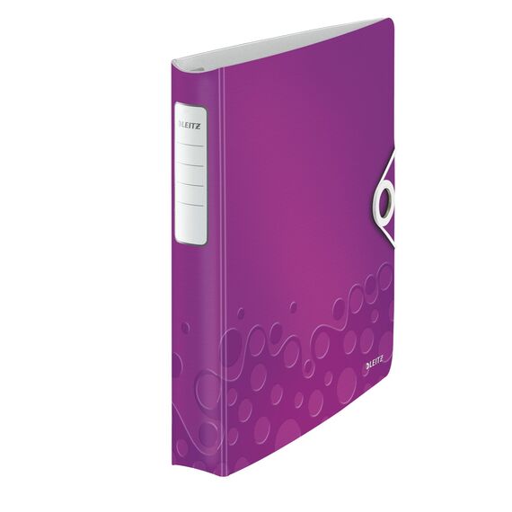 Caiet mecanic A4 cu 4 inele, 30 mm, LEITZ WOW Softclick, ALEGE CULOAREA: Mov - 3Papet