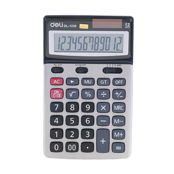Calculator de birou cu 12 digits, DELI 1239 - Papet