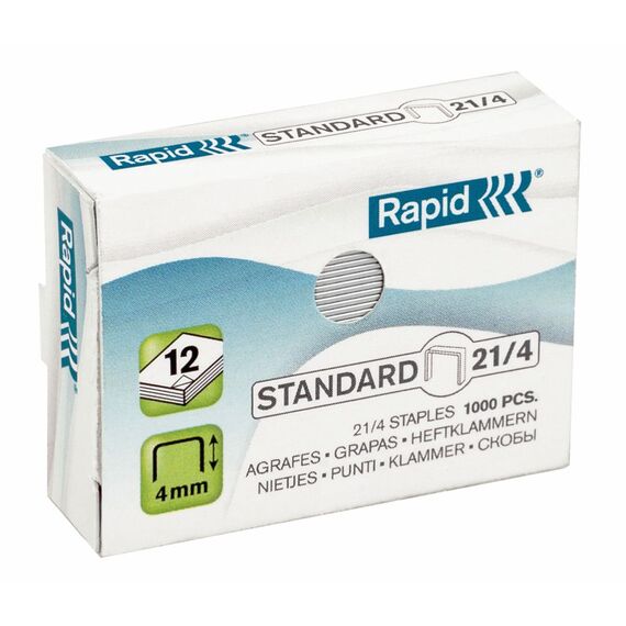 Capse 21/4, 1000 buc/cutie RAPID Standard - Papet