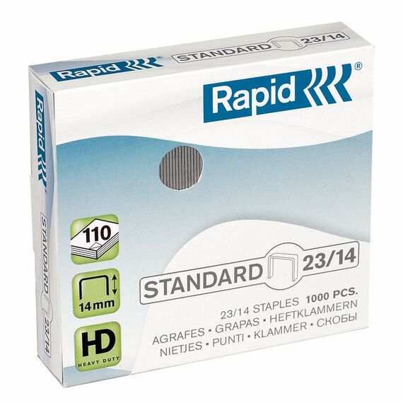 Capse 23/14, 1000 buc/cutie RAPID Standard - Papet