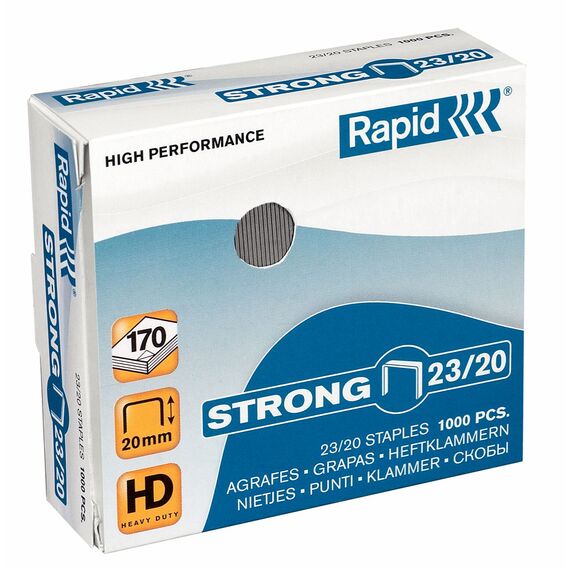 Capse 23/20, 1000 buc/cutie RAPID Strong - Papet