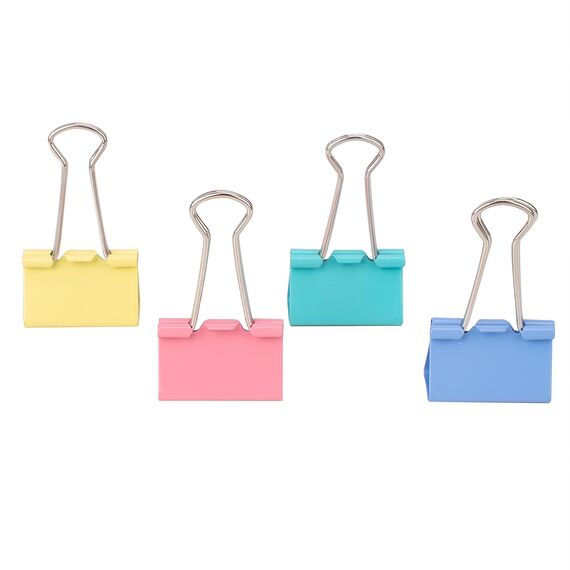 Clips color 32 mm, 24 buc/cutie, DELI - 2Papet