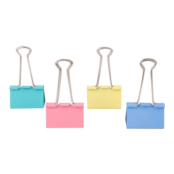 Clips color 41 mm, 24 buc/cutie, DELI - 2Papet