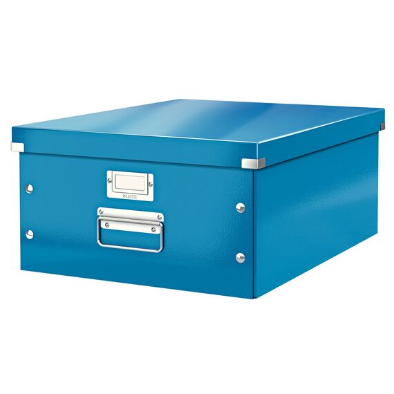 Cutie depozitare mare 482 x 369 x 200 mm, cu manere si capac, LEITZ Click&Store, ALEGE CULOAREA: Albastru - 2Papet