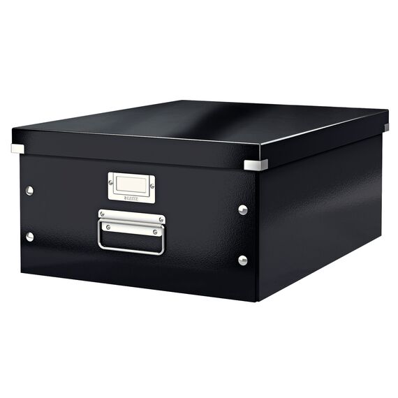 Cutie depozitare mare 482 x 369 x 200 mm, cu manere si capac, LEITZ Click&Store, ALEGE CULOAREA: Negru - 2Papet