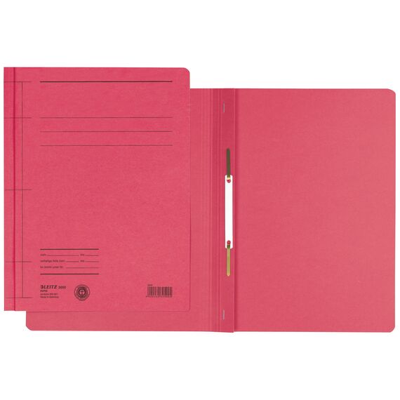 Dosar carton colorat cu sina, LEITZ, ALEGE CULOAREA: Rosu - 2Papet