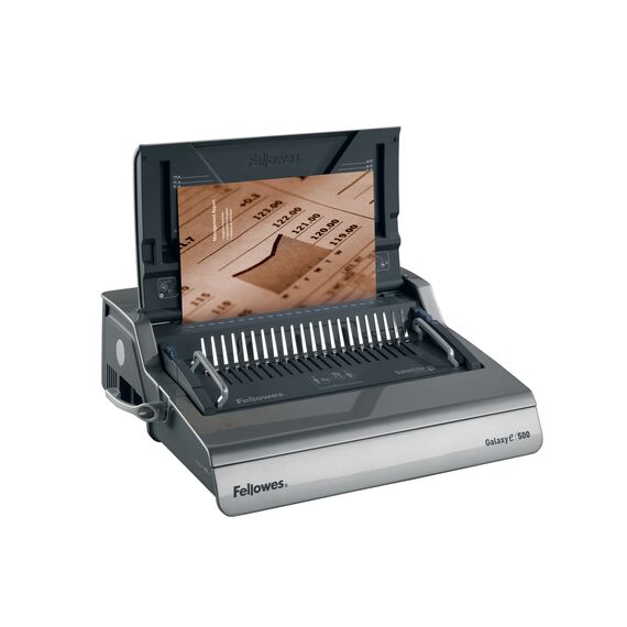 Aparat de indosariat electric cu inele plastic, FELLOWES Galaxy-E 500 - Papet