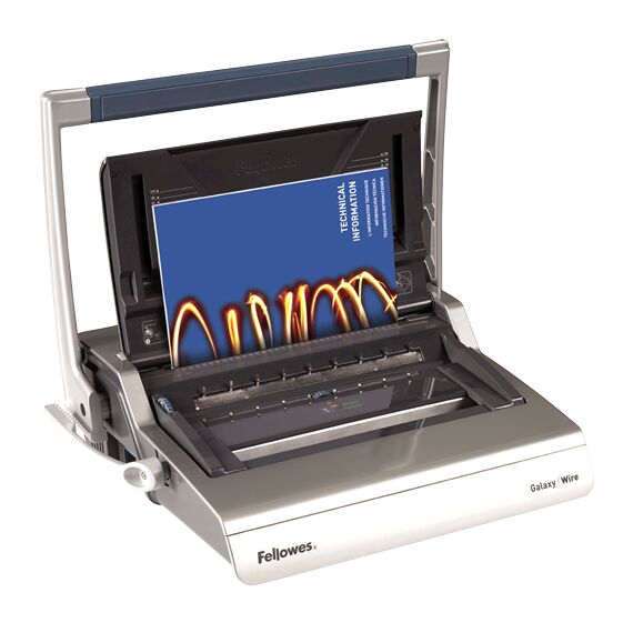 Aparat de indosariat manual cu inele metalice, FELLOWES Galaxy Wire - Papet