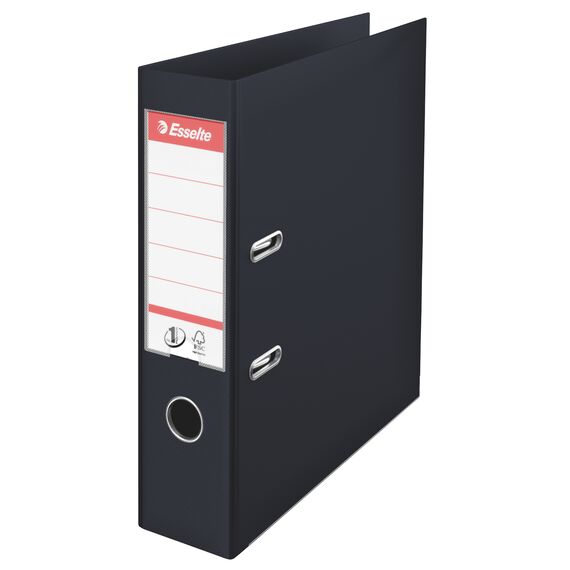 Biblioraft plastifiat interior-exterior, 7.5 cm ESSELTE Vivida Power, ALEGE CULOAREA: Negru - 2Papet