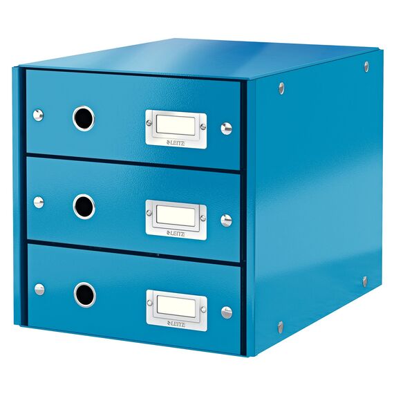 Suport documente birou 3 sertare, LEITZ Click&Store, ALEGE CULOAREA: Albastru - 2Papet