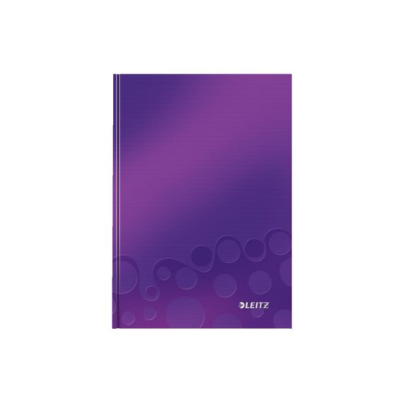 Caiet A5 matematica, coperta carton, 80 file, 90g/mp, LEITZ WOW, ALEGE CULOAREA: Mov - Papet
