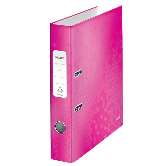 Biblioraft plastifiat 5.2 cm, culori metalizate, LEITZ WOW, ALEGE CULOAREA: Roz - 2Papet