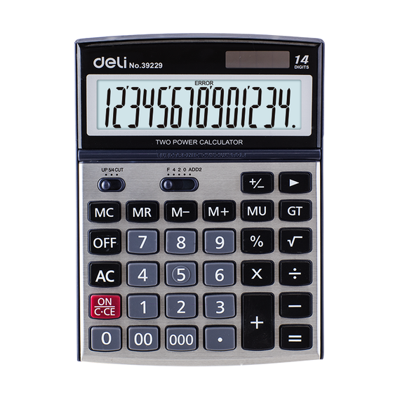 Calculator de birou cu 14 digits, DELI Metal 39229 - Papet