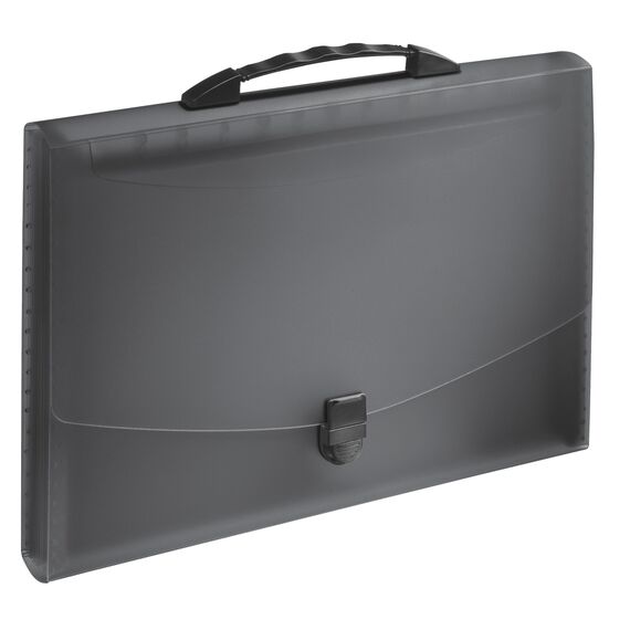 Servieta plastic 388 x 291 x 42 mm, cu 12 compartimente, ESSELTE Vivida, ALEGE CULOAREA: Negru - 2Papet