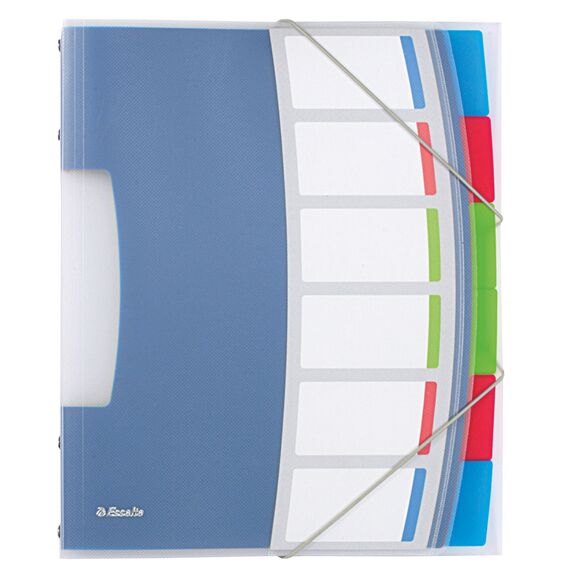 Mapa plastic A4 cu elastic si 6 separatoare, ESSELTE Vivida - Papet