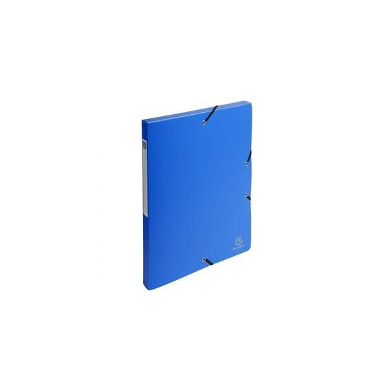 Mapa plastic A4, cu elastic si burduf 25 mm, EXACOMPTA, ALEGE CULOAREA: Albastru - 2Papet