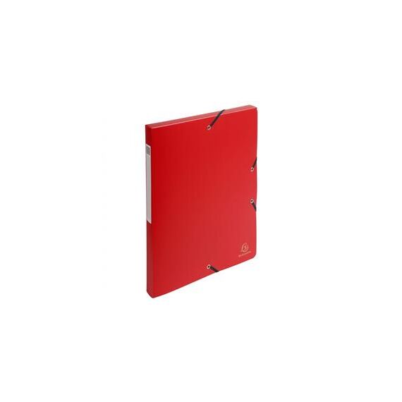 Mapa plastic A4, cu elastic si burduf 25 mm, EXACOMPTA, ALEGE CULOAREA: Rosu - 2Papet