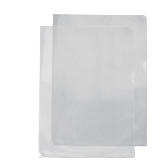 File protectie cristal, deschidere in "L", 80 microni, 100 buc/set, A4, ESSELTE - Papet