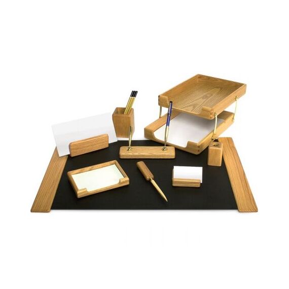 Set accesorii birou de lemn, 10 piese, FORPUS - Papet