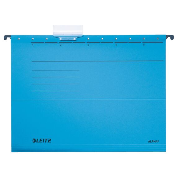 Dosar suspendabil A4, cu eticheta, carton 225 g/mp, LEITZ Alpha Standard, ALEGE CULOAREA: Albastru - 2Papet