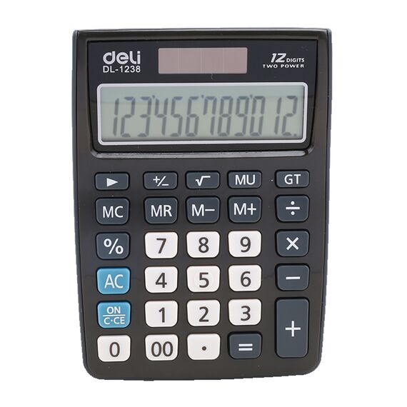 Calculator de birou cu 12 digits, DELI 1238 - Papet