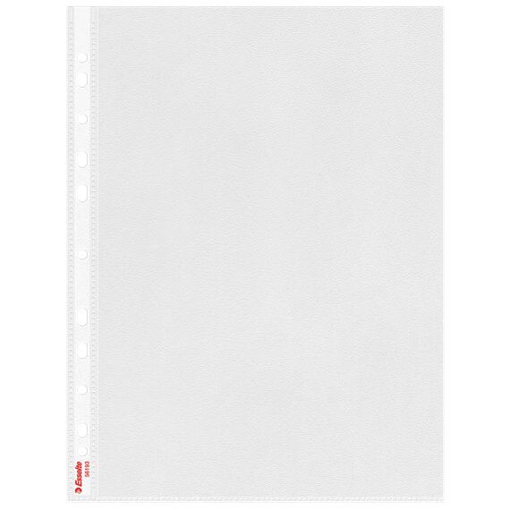 File protectie transparente, deschidere in "L", 115 microni, 100 buc/set, A4, ESSELTE - Papet