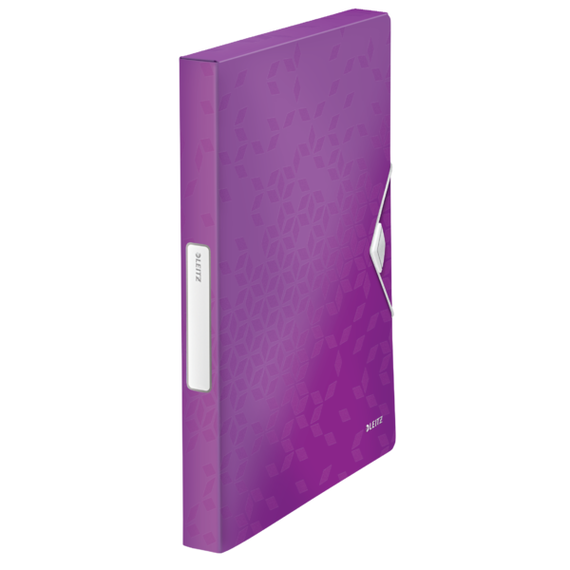 Mapa plastic A4 cu elastic si burduf 30 mm, LEITZ WOW Jumbo, ALEGE CULOAREA: Mov - 2Papet