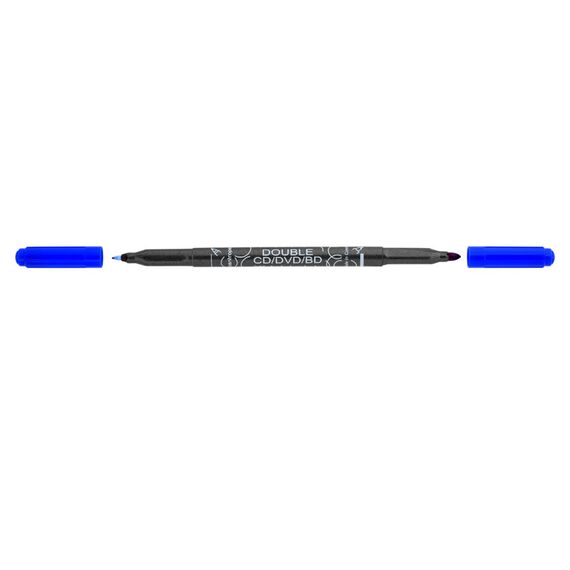 Marker permanent cu 2 capete CD/DVD, 0.6 mm-2.5 mm, CENTROPEN 3616, ALEGE CULOAREA: Albastru - 2Papet