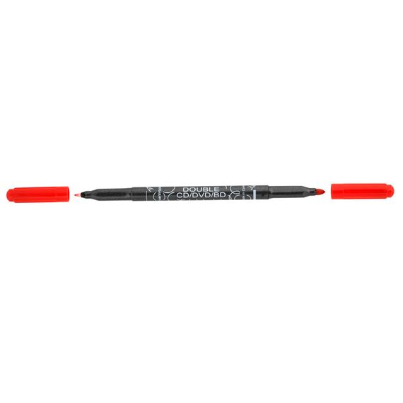 Marker permanent cu 2 capete CD/DVD, 0.6 mm-2.5 mm, CENTROPEN 3616, ALEGE CULOAREA: Rosu - 2Papet