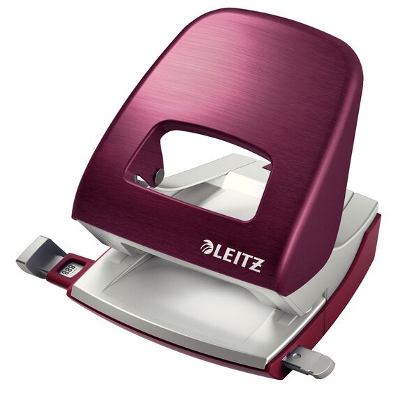 Perforator metalic, LEITZ NeXXt Style 5006, 30 coli, ALEGE CULOAREA: Grena - 2Papet
