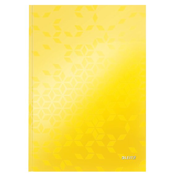 Caiet A4 matematica cu coperta carton, 80 file, 90g/mp, LEITZ WOW, ALEGE CULOAREA: Galben - 2Papet