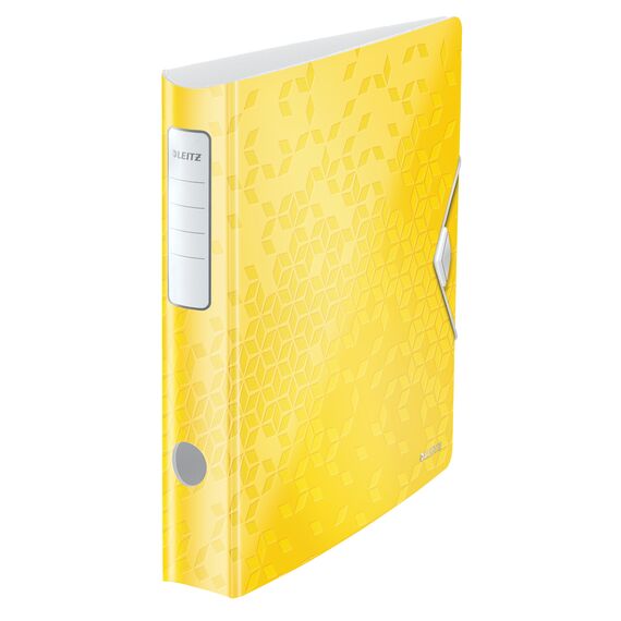 Biblioraft plastifiat 5cm, deschidere 180 grade, LEITZ Active WOW, ALEGE CULOAREA: Galben - 2Papet