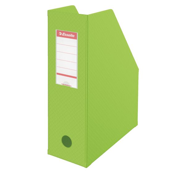 Suport vertical pliabil A4 carton invelit in PVC, 10 cm, ESSELTE, ALEGE CULOAREA: Verde - 2Papet