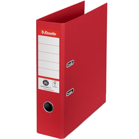 Biblioraft carton reciclat, 7.5 cm ESSELTE Nr. 1 Power, ALEGE CULOAREA: Rosu - 2Papet