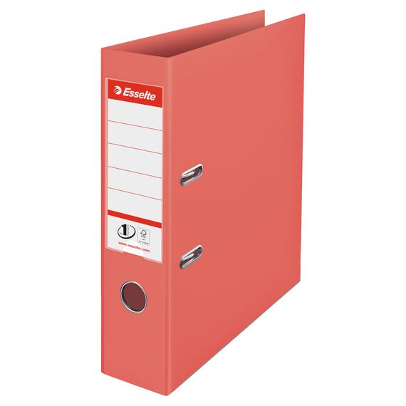 Biblioraft plastifiat interior-exterior, 7.5 cm ESSELTE Power Colour Breeze, ALEGE CULOAREA: Coral - 2Papet