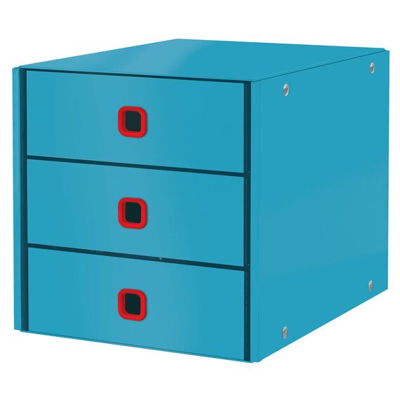 Suport documente birou 3 sertare, LEITZ Cosy Click&Store, ALEGE CULOAREA: Albastru - 2Papet