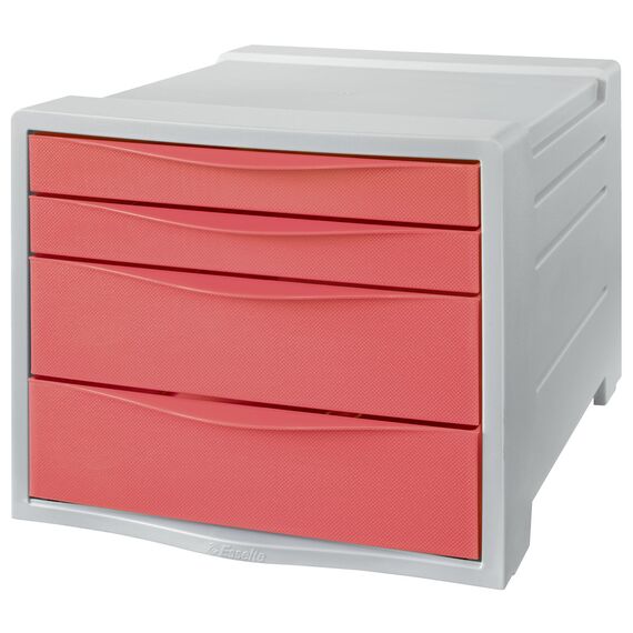 Suport documente birou 4 sertare, ESSELTE Colour Breeze, ALEGE CULOAREA: Coral - 2Papet