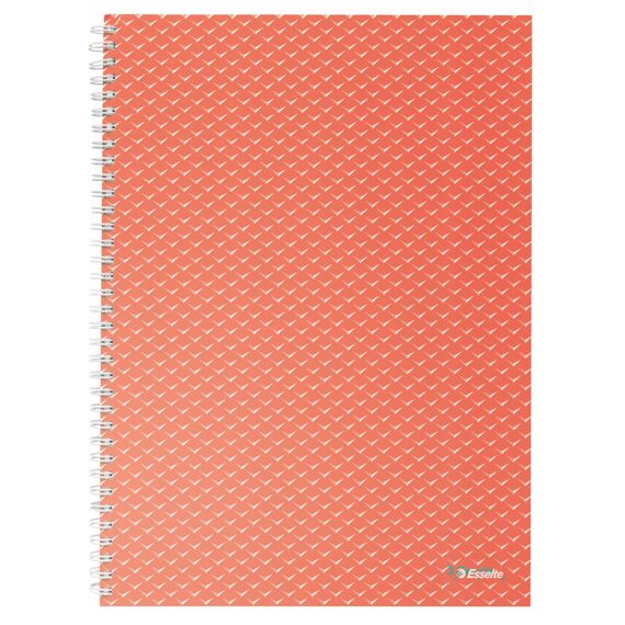 Caiet A4 cu spirala, dictando, coperta carton, 80 file, 80g/mp, ESSELTE Colour Breeze, ALEGE CULOAREA: Coral - 2Papet