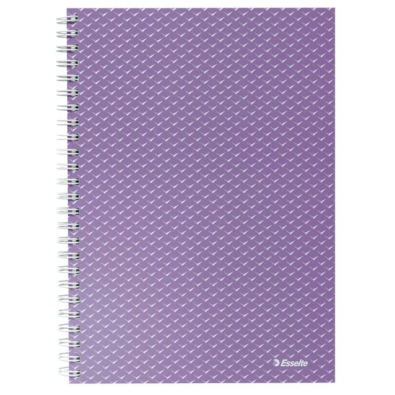 Caiet A5 cu spirala, matematica, coperta carton, 80 file, 80g/mp, ESSELTE Colour Breeze, ALEGE CULOAREA: Lavanda - 2Papet