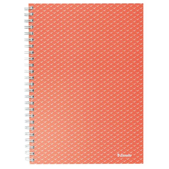 Caiet A5 cu spirala, dictando, coperta carton, 80 file, 80g/mp, ESSELTE Colour Breeze, ALEGE CULOAREA: Coral - 2Papet