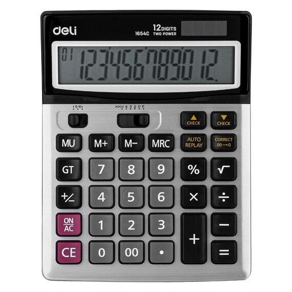 Calculator de birou cu 12 digits, DELI Metal 1654C - Papet