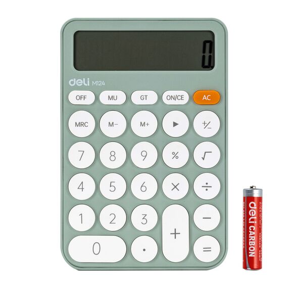 Calculator de birou cu 12 digits, DELI Fashion EM124, ALEGE CULOAREA: Verde - 2Papet