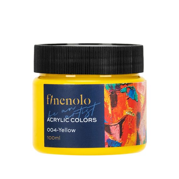 Culoare acrilica, 100 ml, DELI Finenolo, ALEGE CULOAREA: Galben - 2Papet