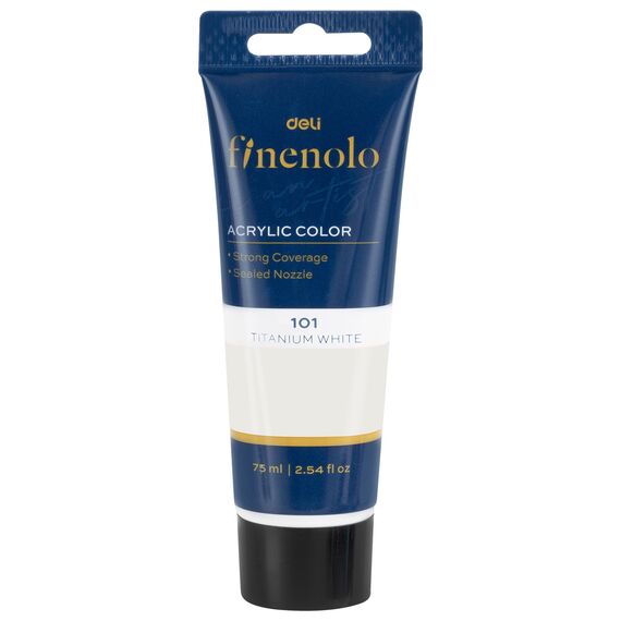 Culoare acrilica, 75 ml, DELI Finenolo, ALEGE CULOAREA: Alb - 2Papet